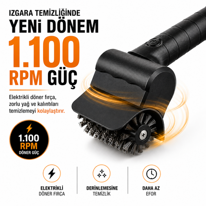 Elektrikli Izgara Temizleme Fırçası – 1.100 RPM