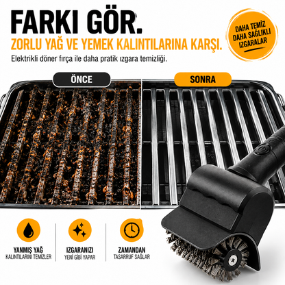 Elektrikli Izgara Temizleme Fırçası – 1.100 RPM